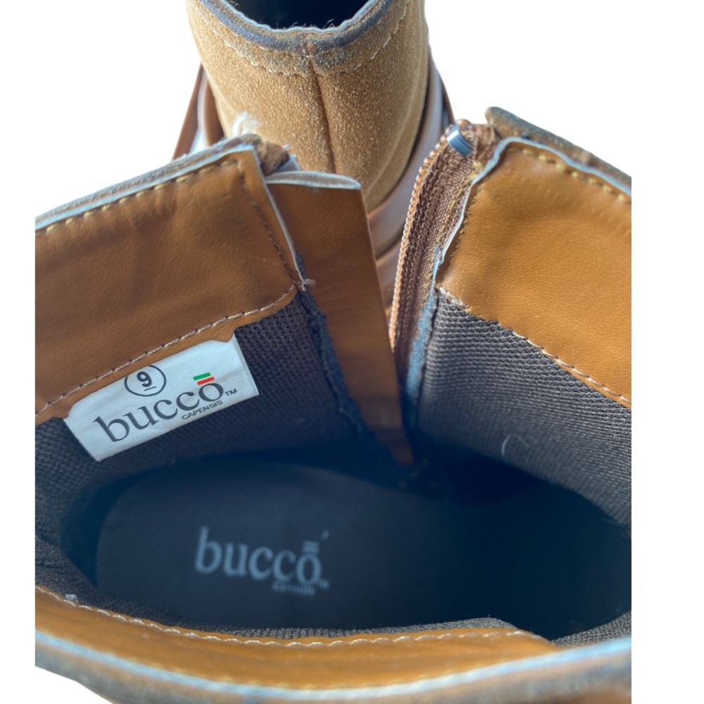BUCCO Emmy Caramel Brown Side Zip Bootie 9 - Picture 6 of 6